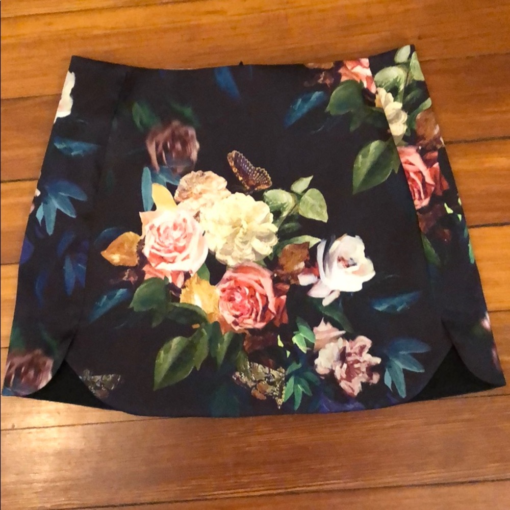 Topshop butterflies and flowers skirt